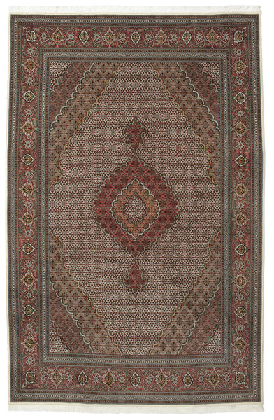  Tabriz 50 Raj With Silk Rug 205X315 Persian Wool Brown/Dark Grey Carpetvista