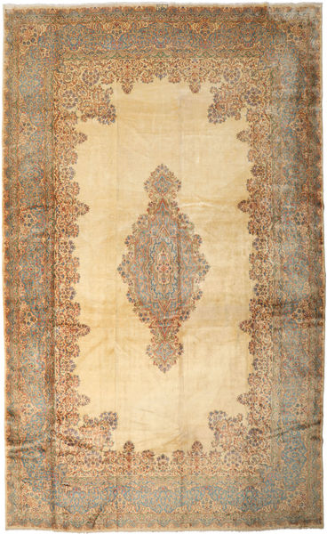 絨毯 ケルマン 署名: Kermani 385X630 ベージュ/オレンジ 大きな (ウール, ペルシャ/イラン)