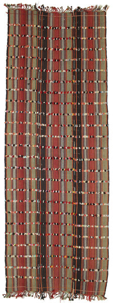 161X433 絨毯 オリエンタル キリム Konya Cicim 廊下 カーペット ブラック/茶色 (ウール, トルコ) Carpetvista