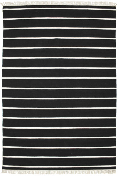  ウール 絨毯 220X320 Dorri Stripe ブラック/ホワイト