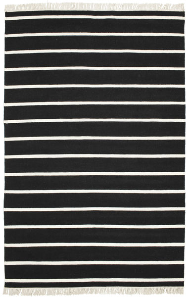  Gyapjúszőnyeg 190X290 Dorri Stripe Fekete/Fehér