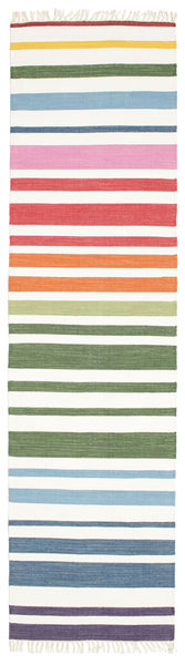 Küchenteppich Rainbow Stripe 80X300 Baumwolle Moderner Gestreift Mehrfarbig