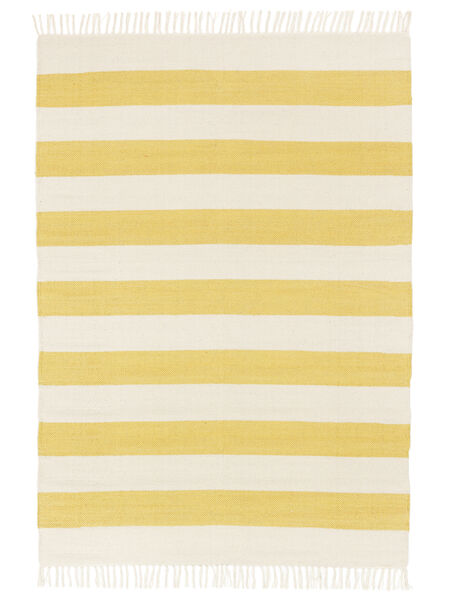  160X230 Cotton Stripe Sárga Szőnyeg
