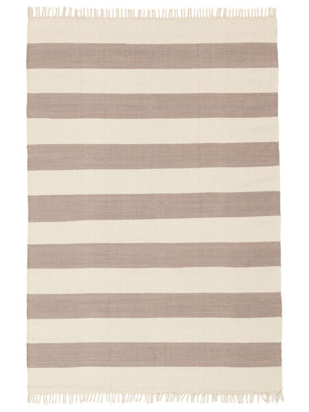 Cotton Stripe 160X230 Brun Stripet Bomullsteppe