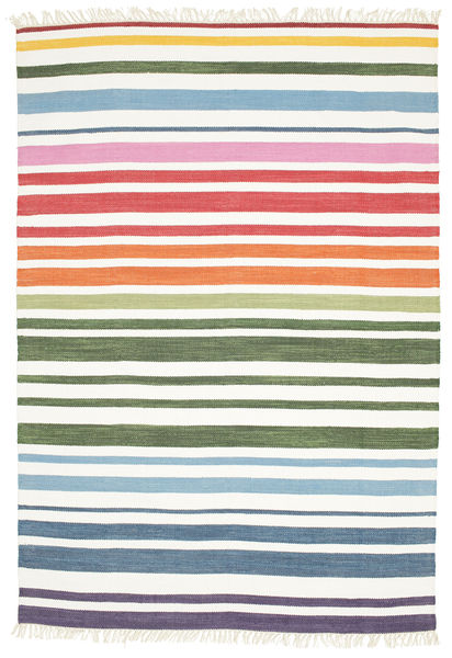  160X230 Striped Rainbow Stripe Rug - Multicolor Cotton
