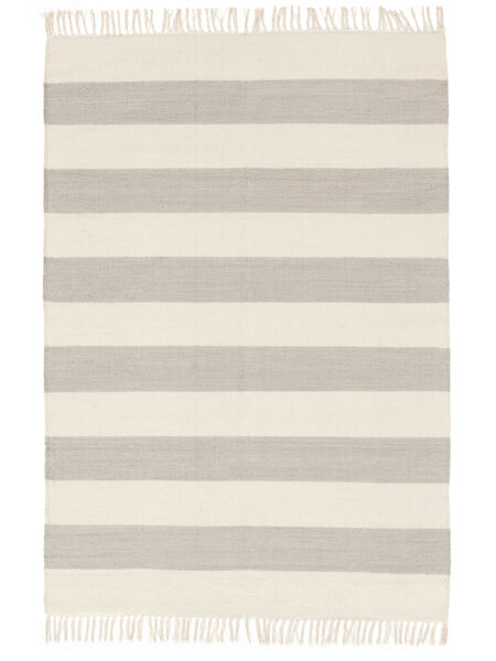 Kjøkken Teppe Cotton Stripe 140X200 Bomull Moderne Stripet Grå/Off White