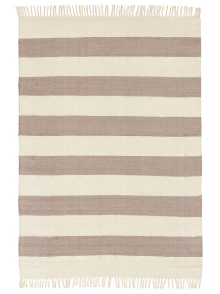 Cotton Stripe 140X200 小 茶色 ストライプ 綿 ラグ 絨毯