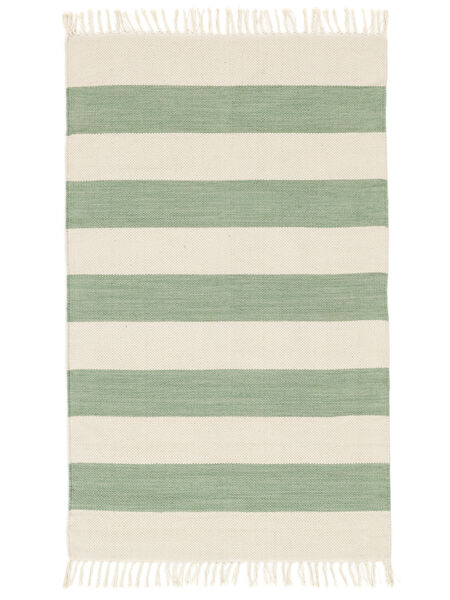 Küchenteppich Cotton Stripe 100X160 Baumwolle Moderner Gestreift Minzgrün