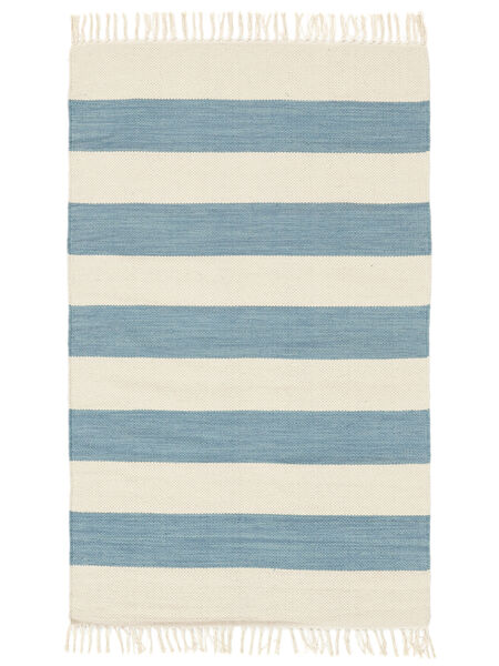  100X160 Cotton Stripe Bleu Clair Petit Tapis