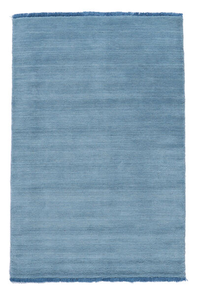 Wool Rug 160X230 Handloom Fringes Light Blue 
