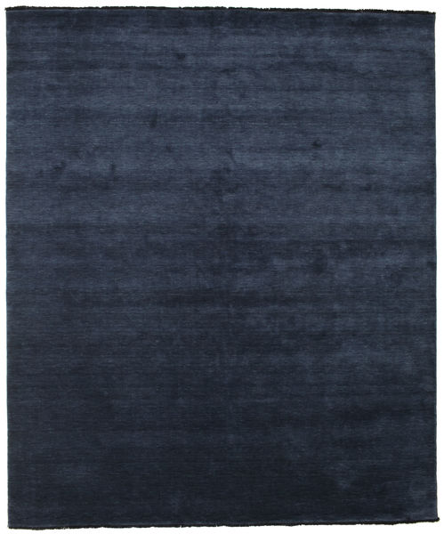  Wool Rug 250X300 Handloom Fringes Dark Blue Large