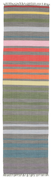 Tapis De Cuisine Rainbow Stripe 80X300 Coton Rayé Multicolore