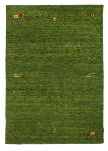 Gabbeh Loom Frame 140X200 Pequeno Verde Tapete Lã