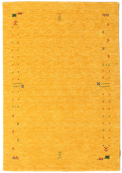  Tapete Lã 140X200 Gabbeh Loom Frame Amarelo Pequeno