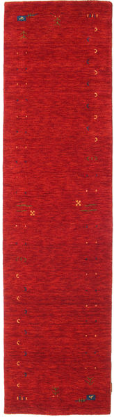  Vlněný Koberec 80X300 Gabbeh Loom Frame Červená Malý