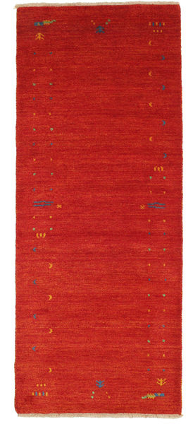  Tapete Lã 80X200 Gabbeh Loom Frame Vermelho Pequeno