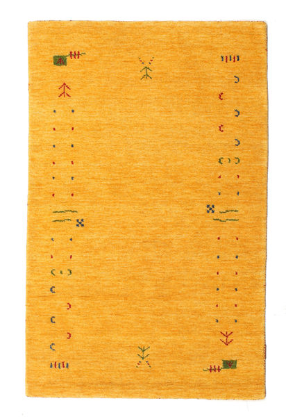  Wool Rug 100X160 Gabbeh Loom Frame Yellow Small