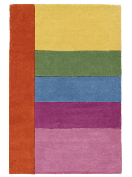Colors By Meja Handtufted Børnetæppe 120X180 Lille Multicolor Geometrisk Uldtæppe