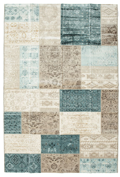  160X230 Patchwork Auckland Bege/Petroleo Tapete