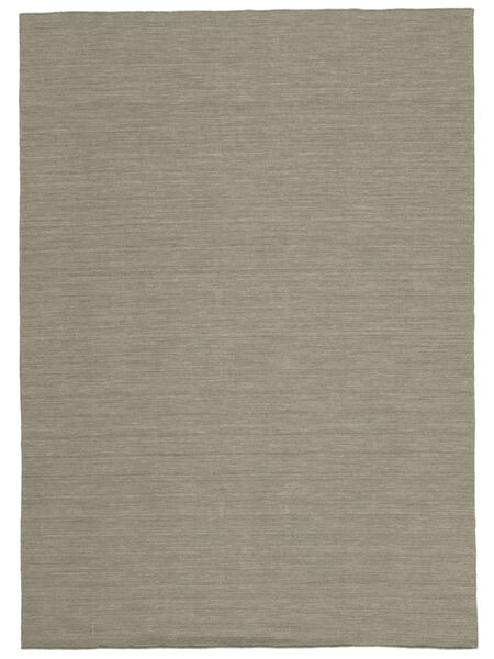  200X300 単色 キリム ルーム 絨毯 - ライトグレー/ベージュ ウール