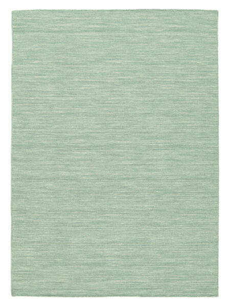 Kelim Loom 200X300 Mint Green Plain (Single Colored) Wool Rug