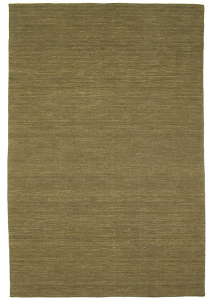  Wool Rug 200X300 Kelim Loom Olive Green