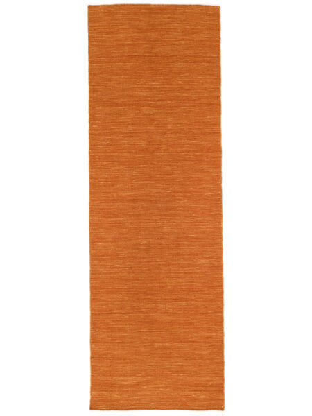  Gyapjúszőnyeg 80X250 Kelim Loom Narancssárga Kicsi