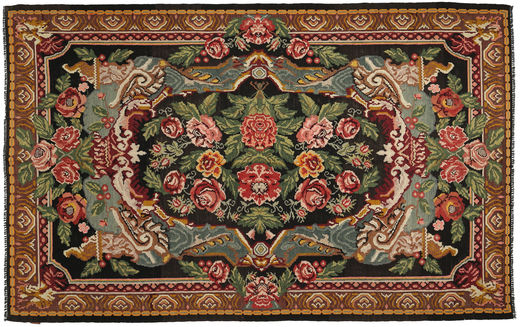 220X345 Rose Kelim Rug Oriental Brown/Beige (Wool, Moldova) Carpetvista