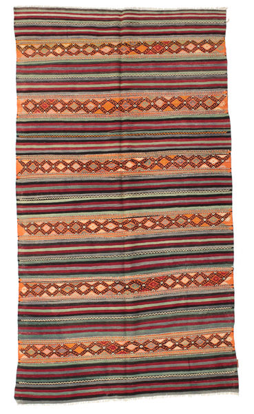 168X305 絨毯 キリム ヴィンテージ トルコ オリエンタル ダークレッド/ブラック (ウール, トルコ) Carpetvista