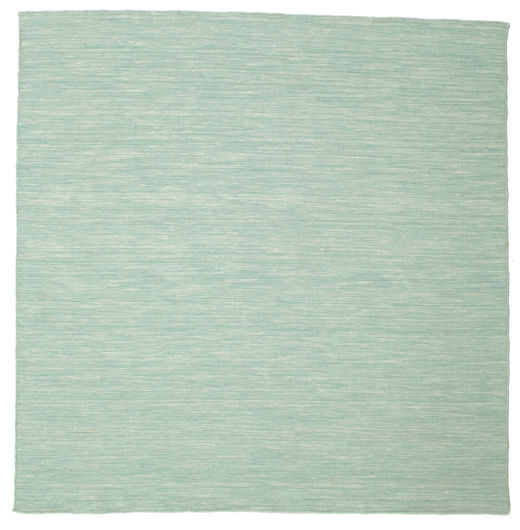  Wool Rug 200X200 Kelim Loom Mint Green Square