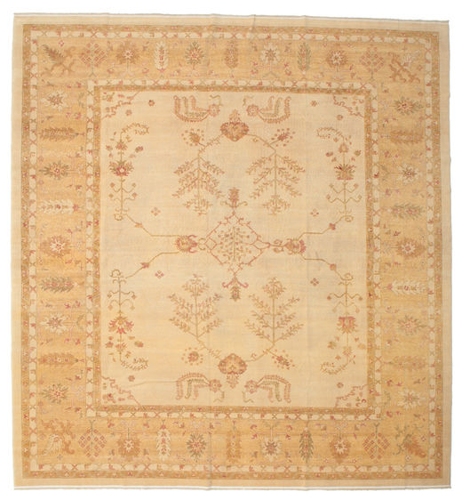 絨毯 オリエンタル ウサク 380X406 正方形 ベージュ 大きな (ウール, トルコ)