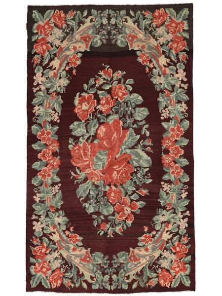 164X280 Rose Kelim Moldavia Rug Oriental Black/Brown (Wool, Moldova) Carpetvista