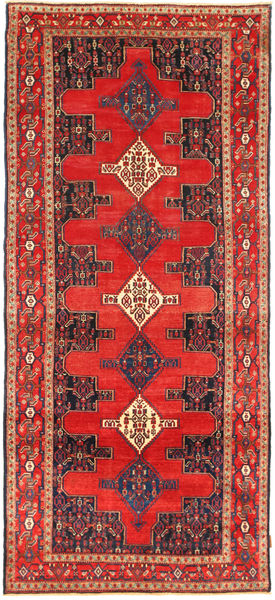 130X305 Tappeto Senneh Orientale Passatoie Rosso/Rosso Scuro (Lana, Persia/Iran) Carpetvista