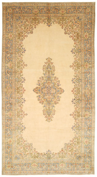317X595 Kerman Teppich Orientalischer Beige/Orange Großer (Wolle, Persien/Iran) Carpetvista