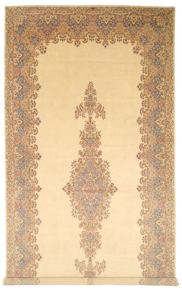  Persischer Kerman Teppich 355X780 Beige/Braun Großer (Wolle, Persien/Iran)