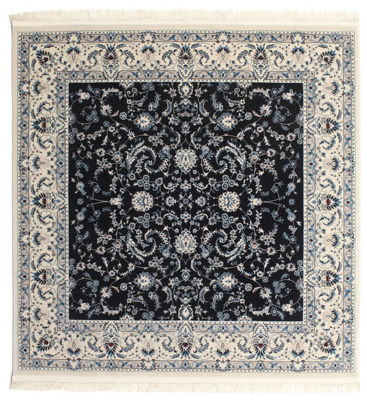  オリエンタル 150X150 Nain Florentine ダークブルー 正方形 ラグ 小 絨毯