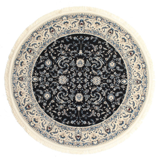  Orientalny Ø 250 Nain Florentine Ciemnoniebieski Okrągły Duży Dywan