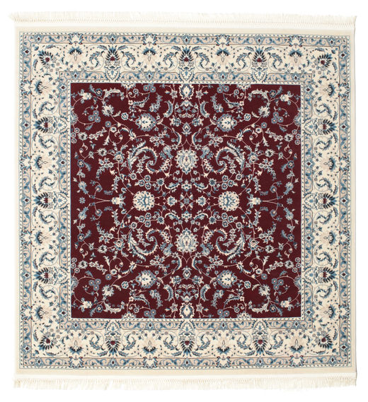  150X150 Nain Florentine ダークレッド 正方形 ラグ 小 絨毯