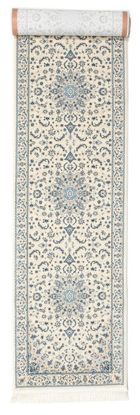 廊下 絨毯 80X300 オリエンタル ナイン Emilia - クリームホワイト/ライトブルー