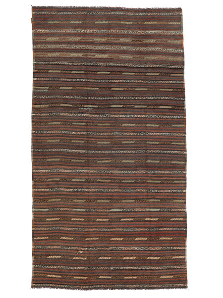 183X344 Kilim Vintage Turkish Rug Oriental Black/Brown (Wool, Turkey) Carpetvista