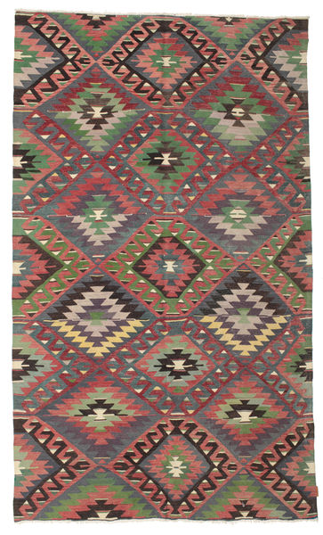 Kelim Vintage Türkei 183X310 Vintage Wollteppich Rot/Grau Carpetvista