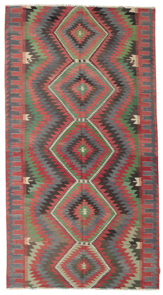 173X320 Kilim Vintage Turkish Rug Oriental Red/Grey (Wool, Turkey) Carpetvista
