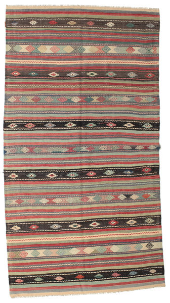 168X314 絨毯 キリム ヴィンテージ トルコ オリエンタル 茶色/グレー (ウール, トルコ) Carpetvista