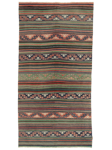  Orientalsk Kelim Vintage Tyrkiske Teppe 168X327 Mørk Rød/Svart Ull, Tyrkia Carpetvista