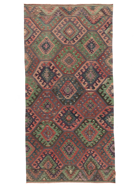 絨毯 キリム ヴィンテージ トルコ 155X310 廊下 カーペット ダークレッド/ブラック (ウール, トルコ)