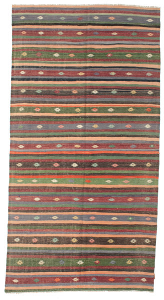  172X334 Kelim Vintage Türkei Teppich Läufer Rot/Grau Türkei Carpetvista