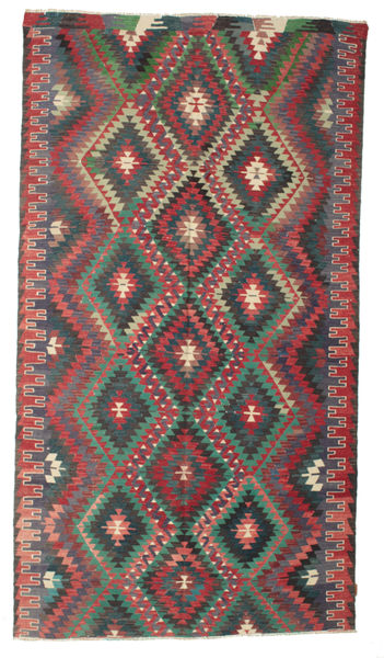  188X343 Kilim Vintage Törökország Szőnyeg Piros/Sötétszürke Törökország
 Carpetvista