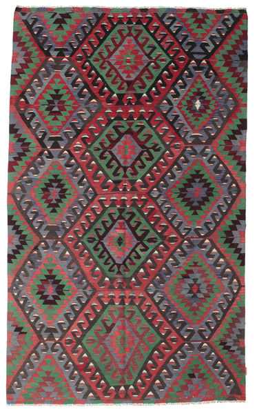  Kelim Vintage Turkisk 193X322 Vintage Ullmatta Röd/Grå Carpetvista