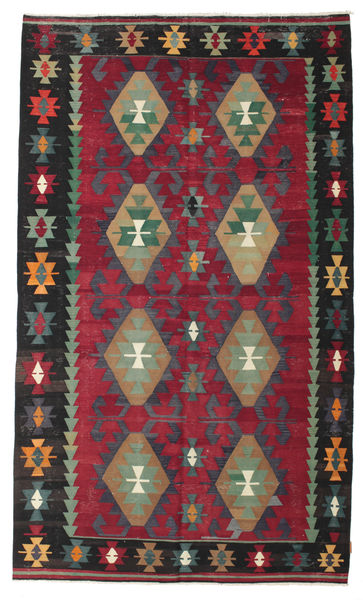 Kelim Vintage Türkei Teppich 187X313 Dunkelgrau/Rot Wolle, Türkei Carpetvista