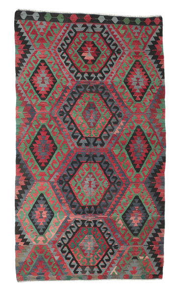  181X327 Kelim Vintage Türkei Teppich Rot/Dunkelgrau Türkei Carpetvista